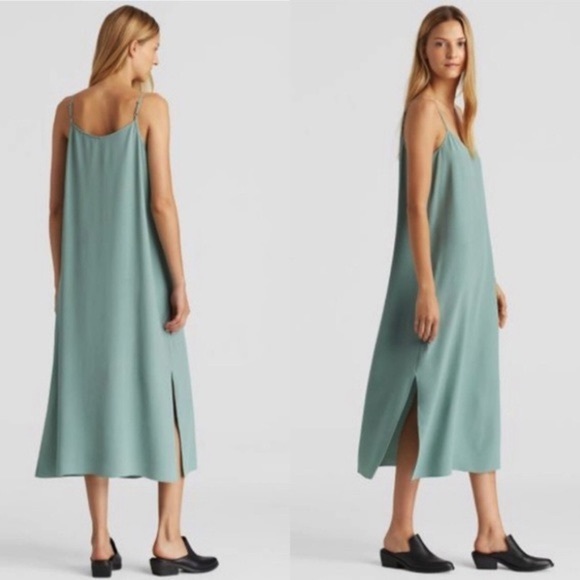 eileen fisher tencel slip dress